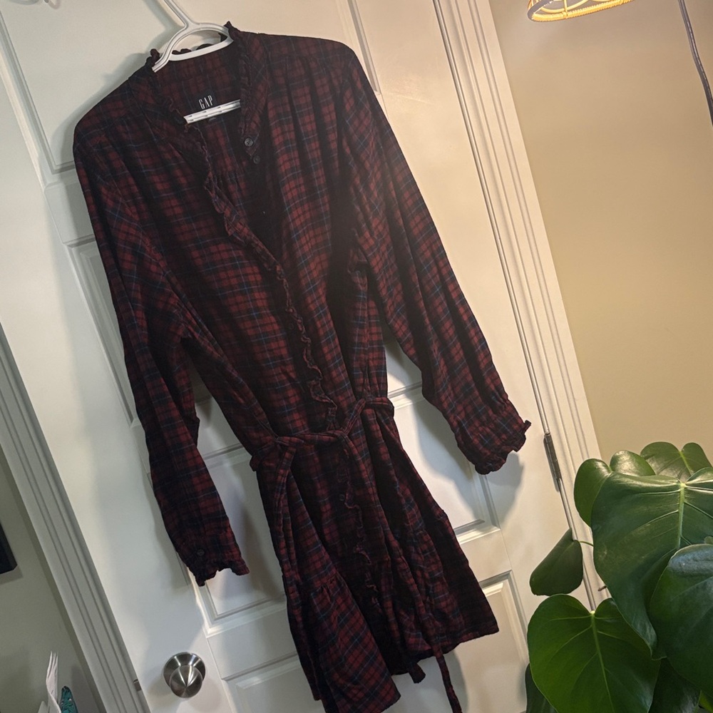 GAP Red and Black Plaid Dress